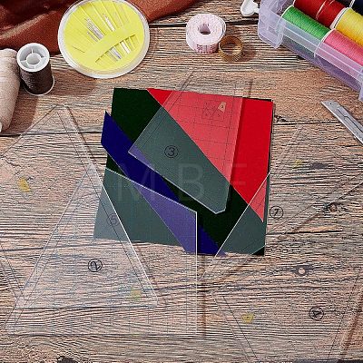 Transparent Acrylic Alignment T-Shirt Rulers DIY-WH0304-013B-1