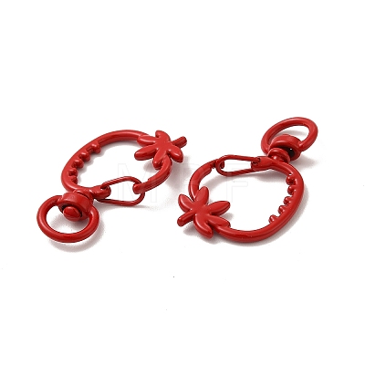 Spray Painted Alloy Swivel Lobster Claw Clasps X-FIND-A027-03-1