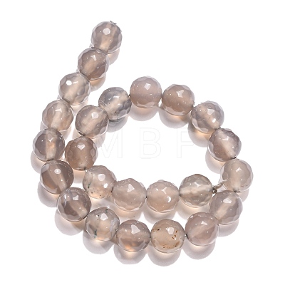 Natural Grey Agate Beads Strands X-G-G067-8mm-1-1