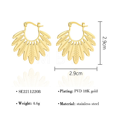 304 Stainless Steel Hoop Earrings for Women WG9194E-02-1