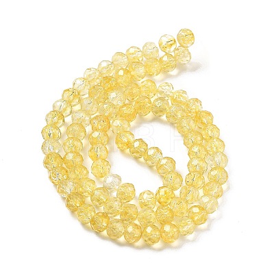 Transparent Crackle Glass Beads Strands CCG-L050-01B-04-1