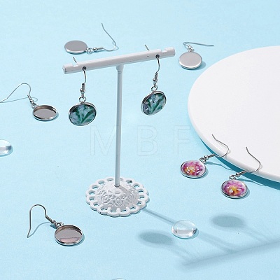 DIY Flat Round Dangle Earrings Making Kit DIY-FS0002-80-1