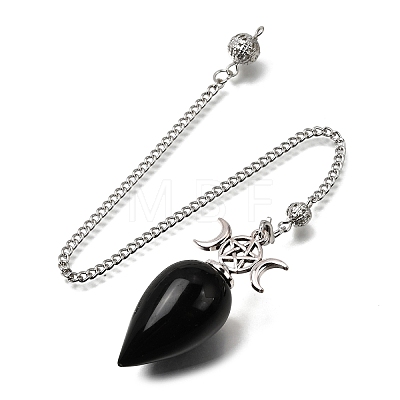 Natural Obsidian Dowsing Pendulum Pendants GG-CBA6D08-A03-1