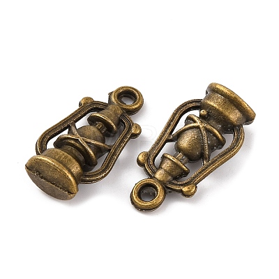 Tibetan Style Alloy Lantern/Oil Lamp Pendants TIBEP-Q041-092AB-NR-1