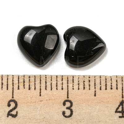 Natural Black Stone Cabochons G-H309-01-06-1