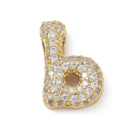 Brass Micro Pave Cubic Zirconia Pendants KK-A300-02G-B-1