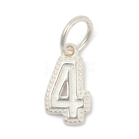 Number Series 925 Sterling Silver Charms STER-Q002-01E-1