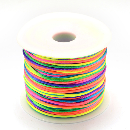 Nylon Satin Rattail Cords NWIR-R025-1.0mm-10-1
