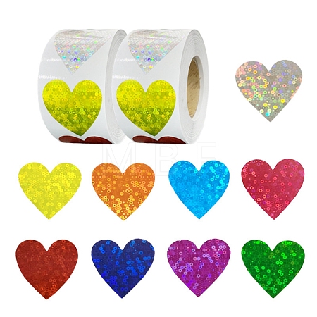 Sparkle Waterproof Plastic Laser Stickers STIC-PW0001-048A-1