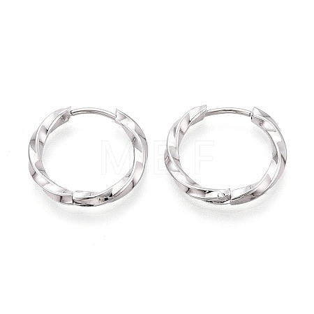 304 Stainless Steel Hoop Earrings STAS-T074-50P-1