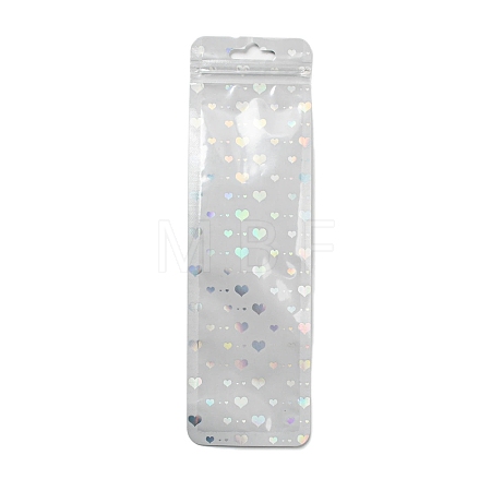 Rectangle Glitter Holographic Plastic Yin-yang Zip Top Gift Bags OPP-E004-01C-B02-1