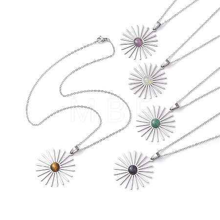 Stainless Steel Cable Chain Necklaces NJEW-JN04834-1