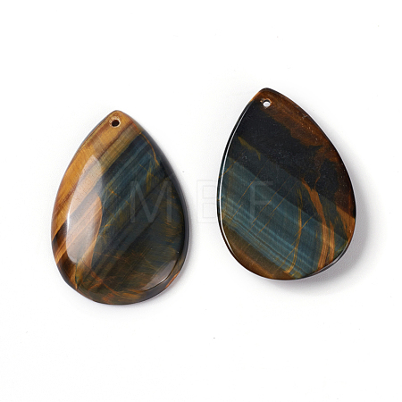 Natural Tiger Eye Pendants G-E510-02A-1