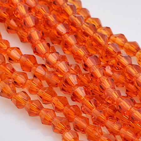 Faceted Bicone Glass Beads Strands X-EGLA-P017-4mm-06-1