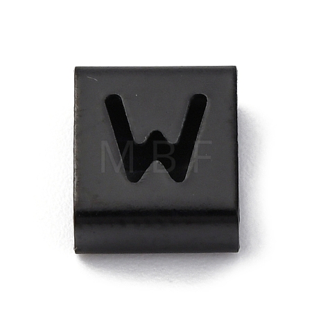 Ion Plating(IP) 304 Stainless Steel Square Slide Charms STAS-L132-05W-B-1