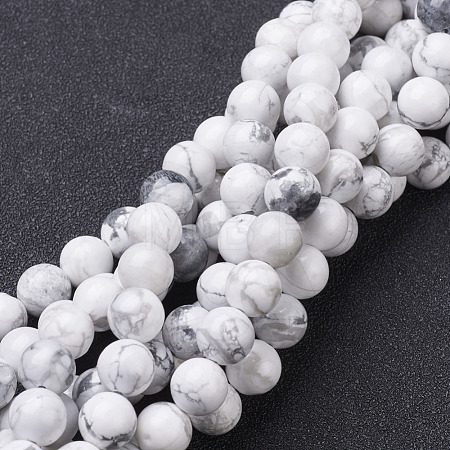 Natural Howlite Beads Strands G-E403-65-8mm-1
