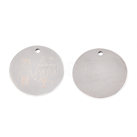 Non-Tarnish 201 Stainless Steel Pendants LS-STAS-T064-38P-18-1