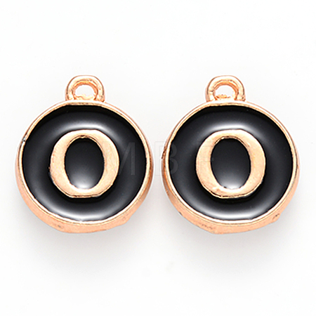Golden Plated Alloy Charms LS-ENAM-S118-02O-1
