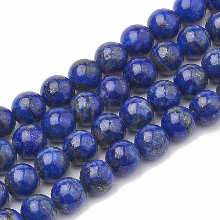 Natural Lapis Lazuli Beads Strands G-S333-6mm-013-1