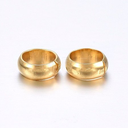 304 Stainless Steel Crimp Beads Covers X-STAS-O098-04G-01-1