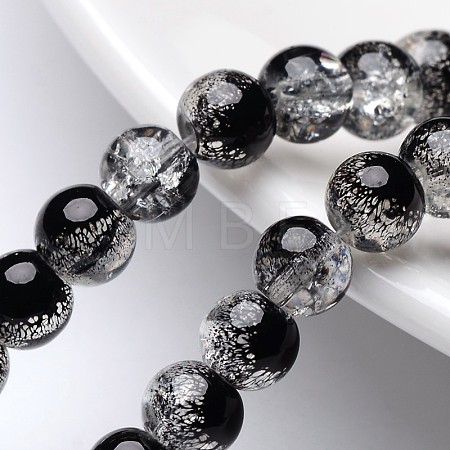 Crackle Glass Beads Strands X-CCG-Q002-6mm-11-1