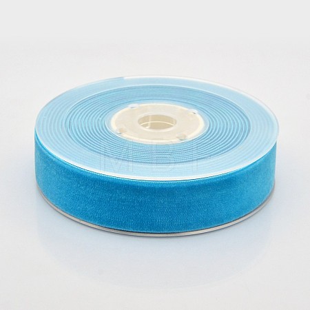 Polyester Velvet Ribbon for Gift Packing and Festival Decoration SRIB-M001-23mm-340-1
