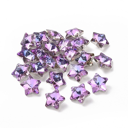 Electroplate Glass Charms GLAA-H104-A03-1