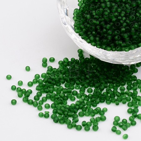 12/0 Frosted Round Glass Seed Beads X-SEED-A008-2mm-M7-1