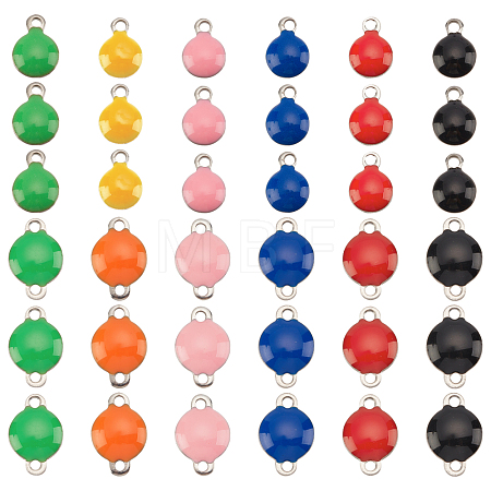 72Pcs 12 Style Ion Plating(IP) 304 Stainless Steel Enamel Links/Connectors and Charms STAS-UN0032-11-1