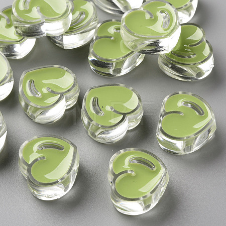 Transparent Enamel Acrylic Beads TACR-S155-004D-1