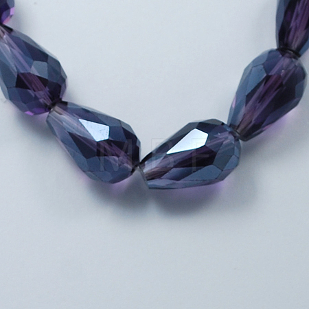 Electroplate Glass Beads Strands EGLA-R008-11x8mm-15-1
