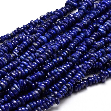 Natural Lapis Lazuli Chip Beads Strands G-E271-121-1