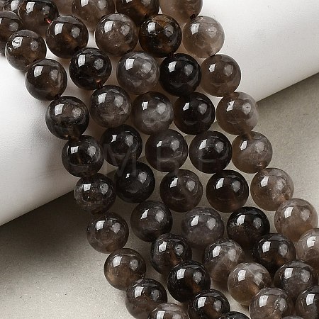Natural Smoky Quartz Beads Strands G-B167-A09-12mm-1
