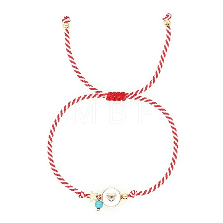 Mother's Day Glass Seed Bead Charm Bracelets SK3516-18-1