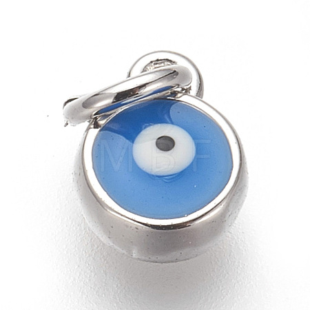 Brass Enamel Charms ZIRC-E152-28P-RS-1