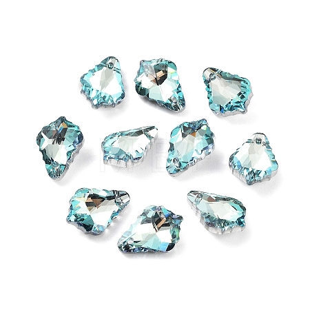 AB Color Plated Electroplate Glass Pendants X-EGLA-O003-06C-06-1
