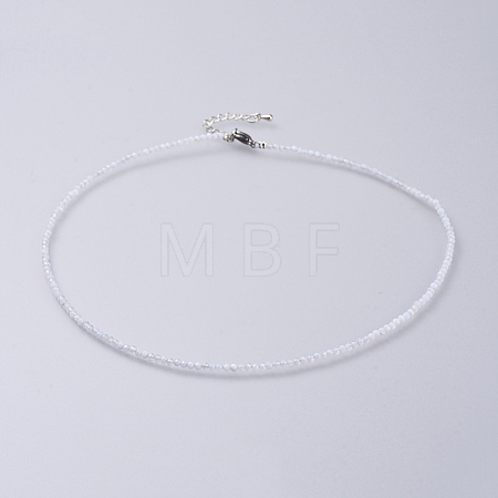 Natural Blue Lace Agate Beaded Necklaces NJEW-JN02492-04-1