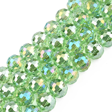 Electroplate Transparent Glass Beads Strands EGLA-N002-46-H05-1