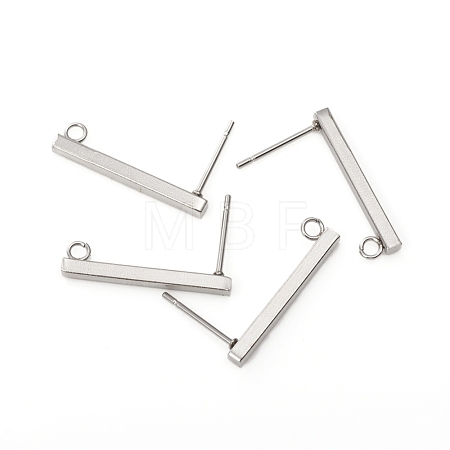 Tarnish Resistant 304 Stainless Steel Stud Earring Findings STAS-G224-21P-01-1