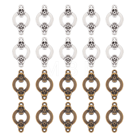20Pcs 2 Colors Tibetan Style Alloy Connector Charms FIND-AR0002-96-1
