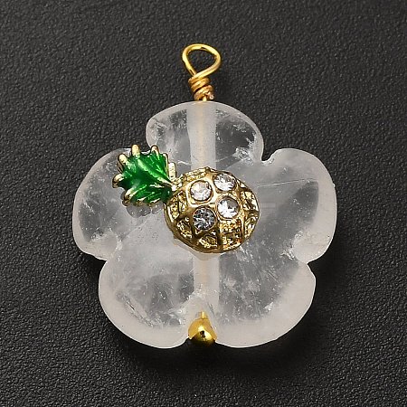 Natural Quartz Crystal Pendants G-C290-02B-1
