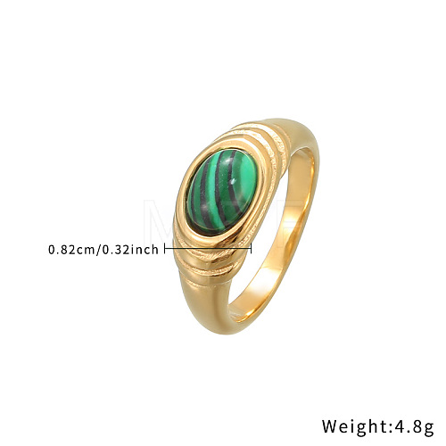 Synthetic Turquoise Oval Finger Ring ZM2991-2-1