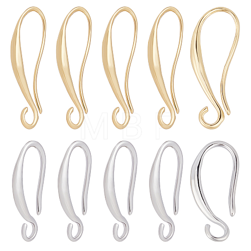 20Pairs 2 Style  Brass Earring Hooks KK-BBC0004-30-1