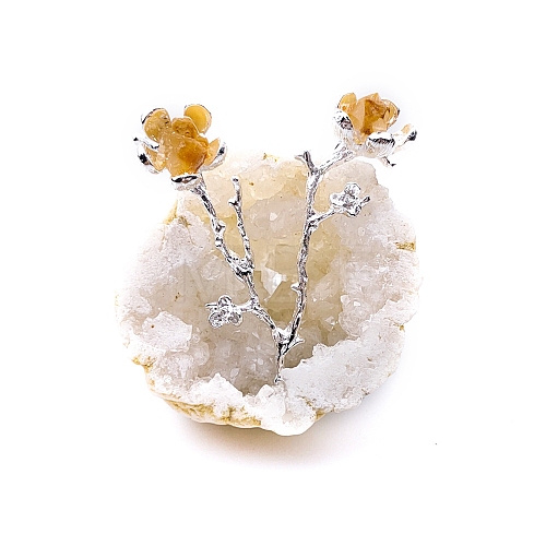 Natural Quartz Flower with Natural Agate Geode Display Decorations PW-WG671BE-04-1