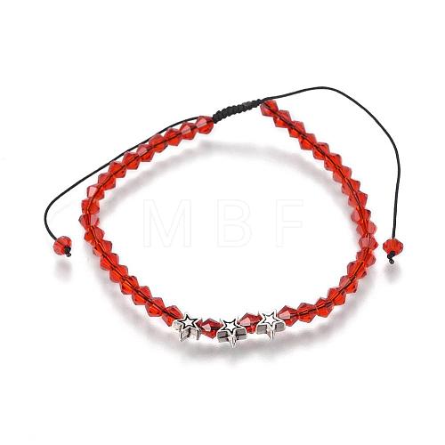 Adjustable Nylon Cord Braided Bead Bracelets BJEW-JB04521-06-1