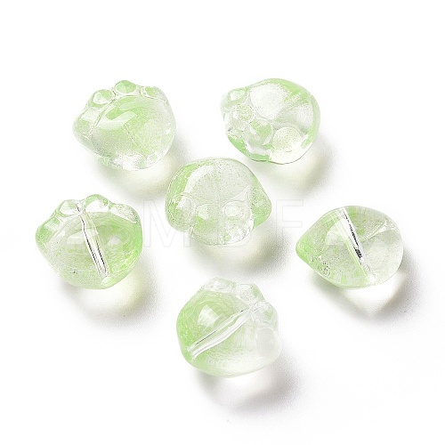 Transparent Spray Painted Glass Beads GLAA-I050-05E-1