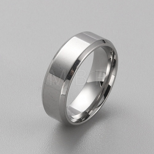 Stainless Steel Simple Plain Band Ring for Women RJEW-WH0015-04A-1