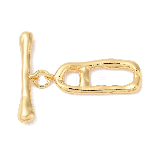 Brass Toggle Clasps KK-Q030-13G-1