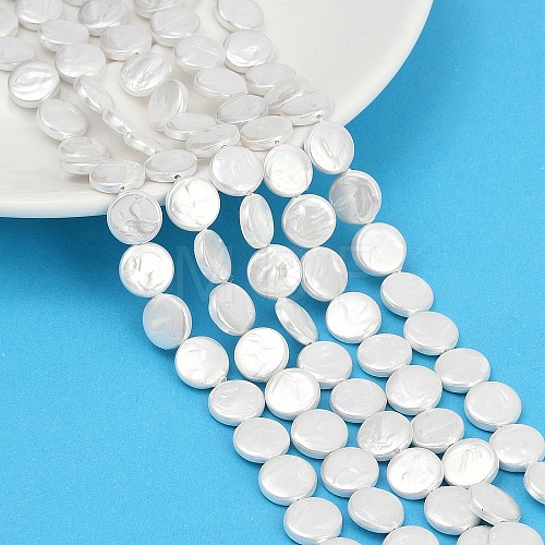 Electroplate Porcelain Imitation Pearl Beads Strands BSHE-Z009-02B-1