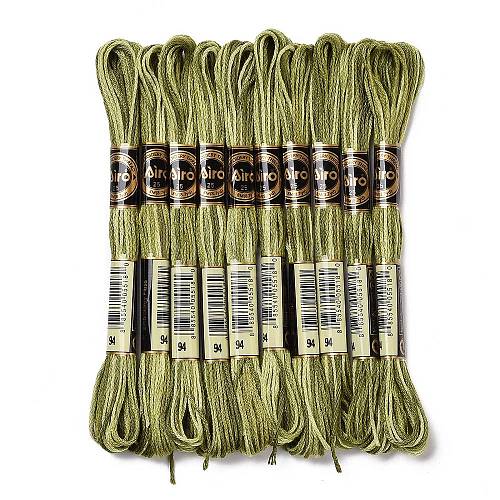 10 Skeins 6-Ply Polyester Embroidery Floss OCOR-K006-A33-1